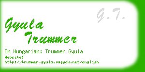 gyula trummer business card